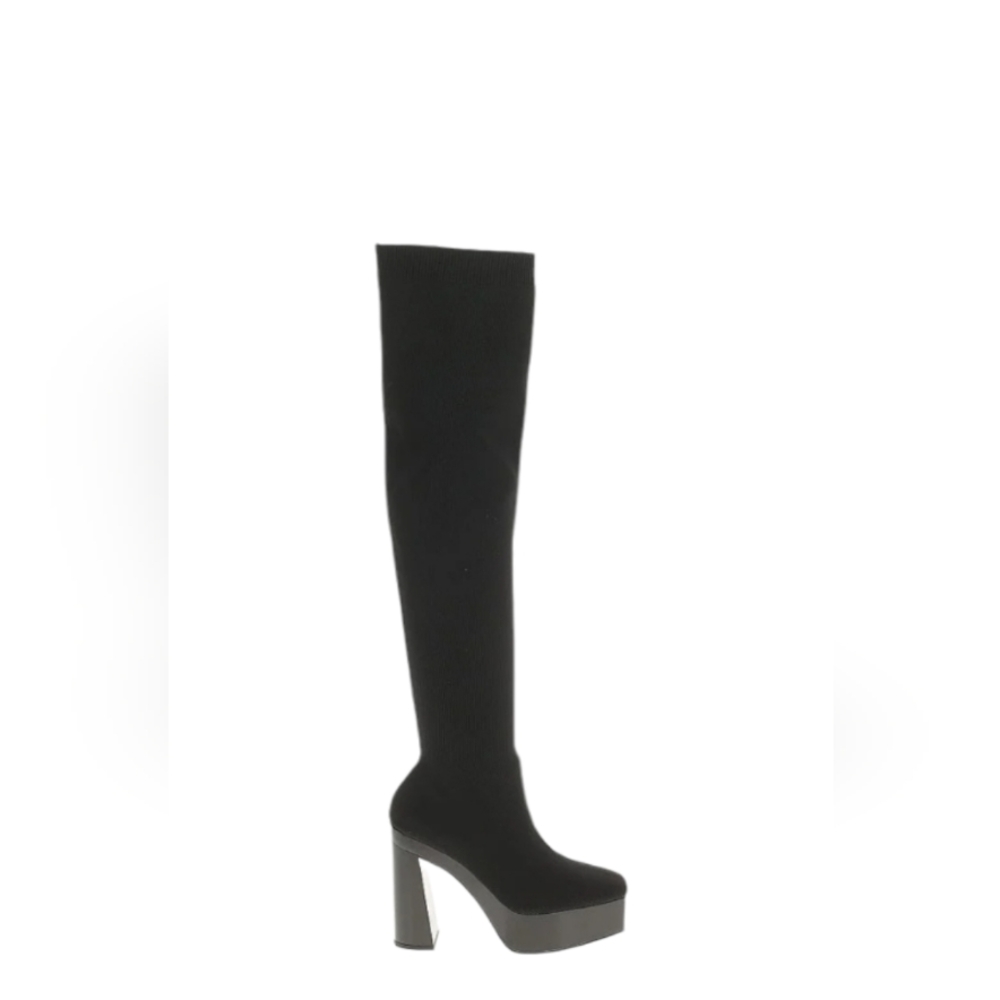 Black Knee-High Platform Boots